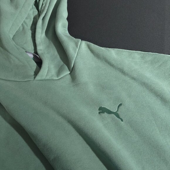 Puma SE Fit Warm Cell Hoodie Mens Sz XXL Green Pullover Logo Solid - Picture 13 of 16
